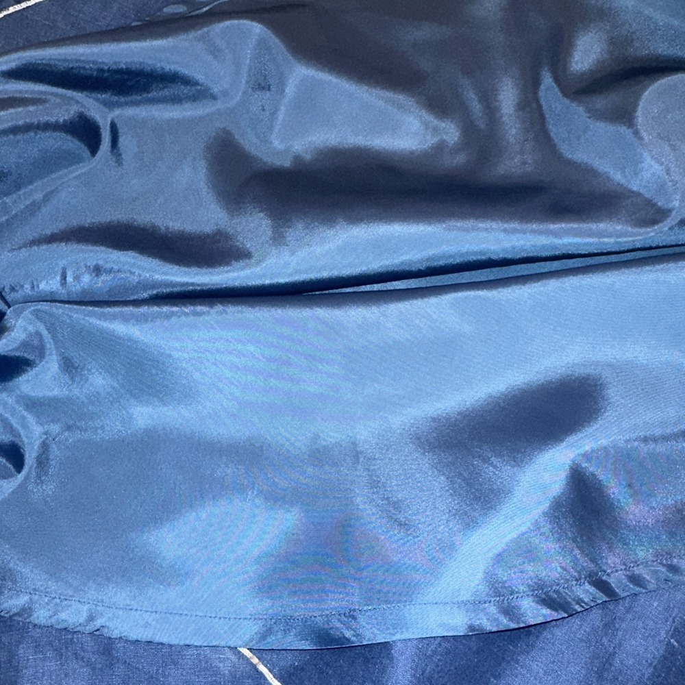 Nine‎ & Company Women Chambray Floral Embroidered Linen Blend Western Skirt Sz 8 - Picture 7 of 9